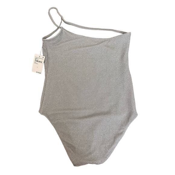 Good American '90s Hot Shoulder‎ One Piece in Silver Size 3 Brand New - Picture 7 of 12